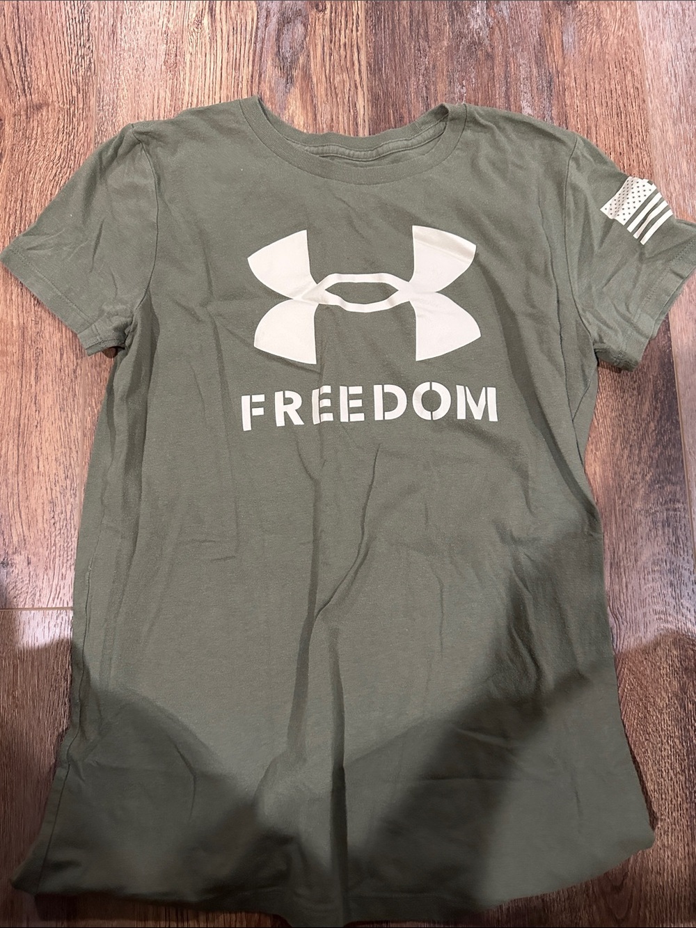 Under Armour Olive Green 'Freedom' Logo Tee